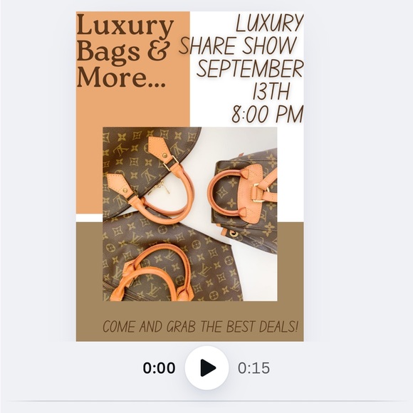 Gucci Handbags - 🍾LIVE Share SHOW🍾. Luxury purses and accessories.